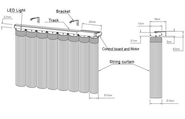 Casa Motorized String Curtain with LED | Casa Smart Vision